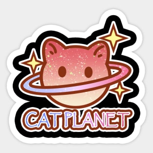 Cat planet Sticker